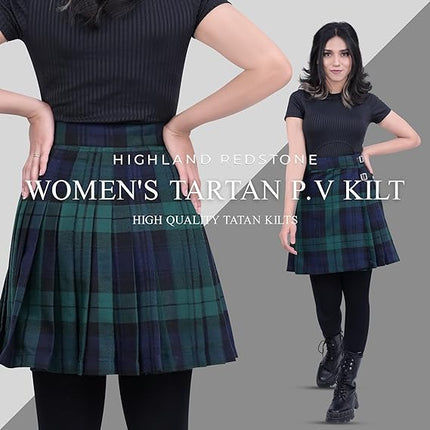 Woman Plaid Kilt - Black Watch Tartan Kilt - Premium Quality & Timeless Style | Big & Tall