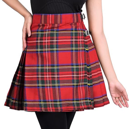 Woman Plaid Kilt - Royal Stewart Tartan Kilt - Premium Quality & Timeless Style | Big & Tall