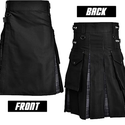 Grey Highlander Hybrid Utility Kilt for Men - Traditional Style with Modern Functionality | Big & Tall