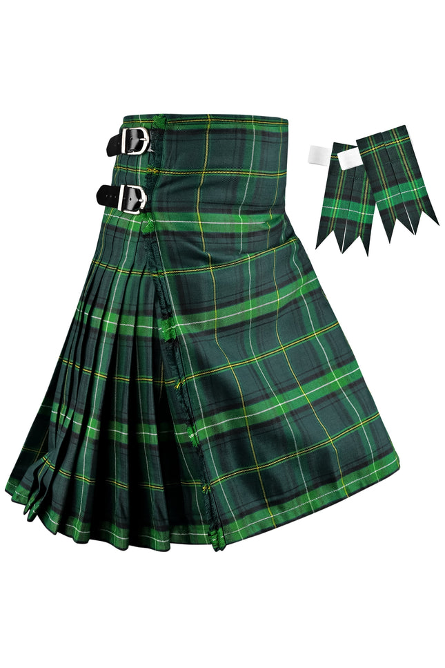 Kilt for Men I Celtic Tartan Kilt Polyviscose 8 Yard Traditional Men Kilt | Big & Tall