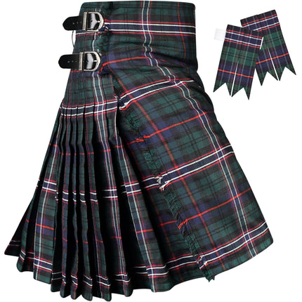 Kilt for Men I Scottish National Tartan Kilt Polyviscose 8 Yard Traditional Men Kilt