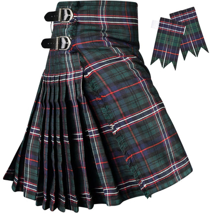 Kilt for Men I Scottish National Tartan Kilt Polyviscose 8 Yard Traditional Men Kilt | Big & Tall