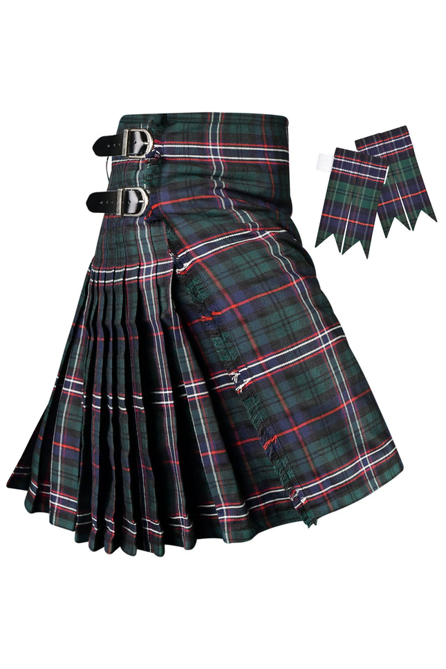 Kilt for Men I Scottish National Tartan Kilt Polyviscose 8 Yard Traditional Men Kilt | Big & Tall