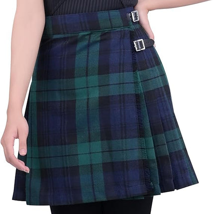 Woman Plaid Kilt - Black Watch Tartan Kilt - Premium Quality & Timeless Style