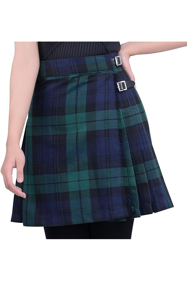 Woman Plaid Kilt - Black Watch Tartan Kilt - Premium Quality & Timeless Style | Big & Tall
