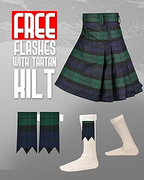 Sports kilt For Men - Athletic Kilt P.V. 8 Yard | Velcro Closing | Big & Tall