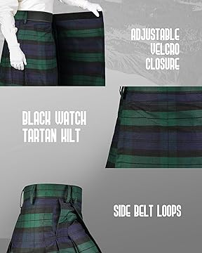 Sports kilt For Men - Athletic Kilt P.V. 8 Yard | Velcro Closing | Big & Tall