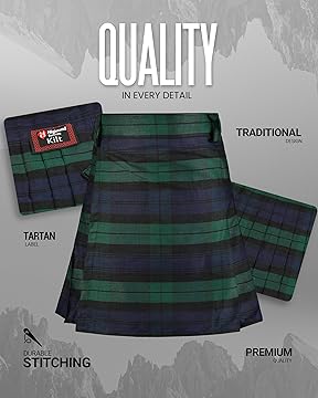 Sports kilt For Men - Athletic Kilt P.V. 8 Yard | Velcro Closing | Big & Tall
