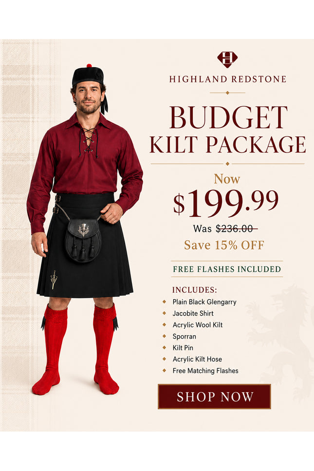 Acrylic Kilt Package | Plain Black