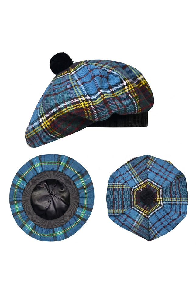 Tam O'Shanter Hat with Pompom | Anderson Tartan