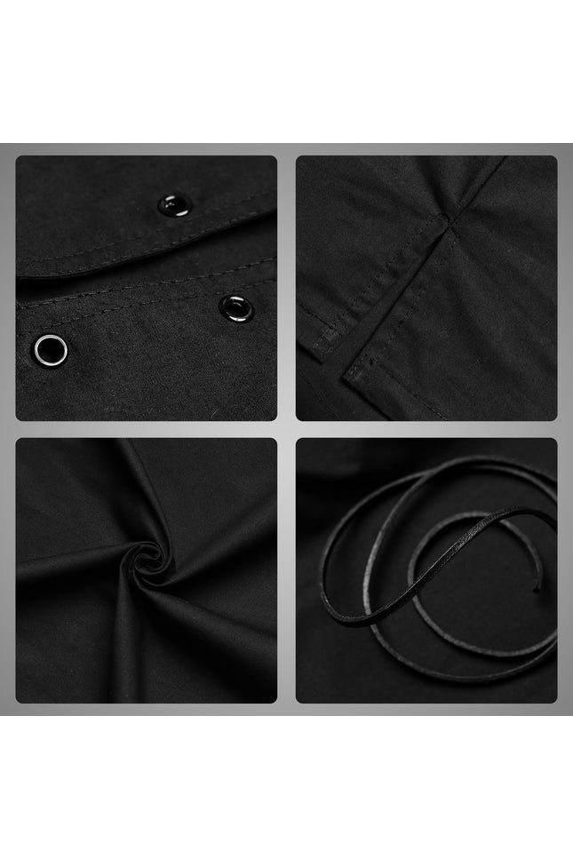 Highland Black Kilt Shirt - Traditional Scottish Style