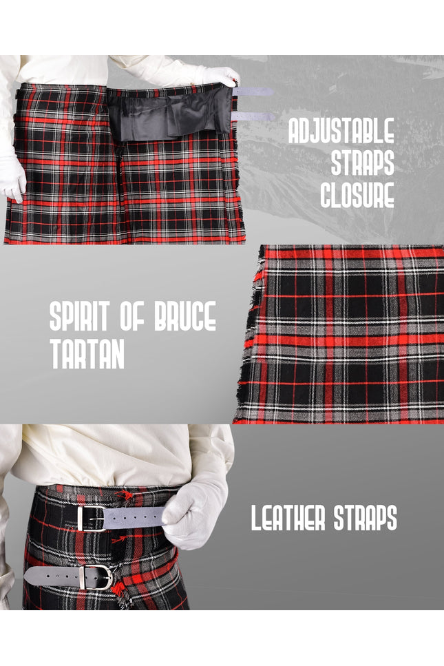 Acrylic Kilt | 16oz Spirit of Bruce Tartan Kilt | Big & Tall