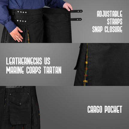 US Marine Corps - Leathernecks Hybrid Utility Kilt for Men  - Traditional Style with Modern Functionality