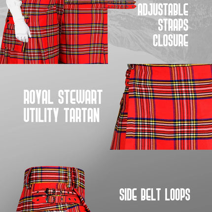 Valor Acrylic Utility Kilt | 16oz Royal Stewart Tartan KIlt