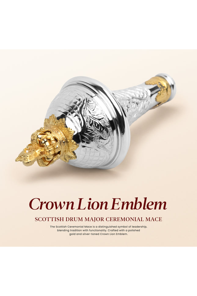 Scottish Drum Major Ceremonial Mace| Crown Lion Emblem