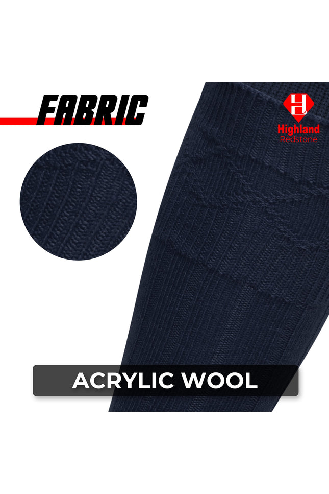 Comfortable Wool Blend Blue Kilt Hose | High-Quality Kilt Socks