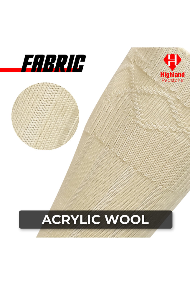 Comfortable Wool Blend Cream Kilt Hose | High-Quality Kilt Socks