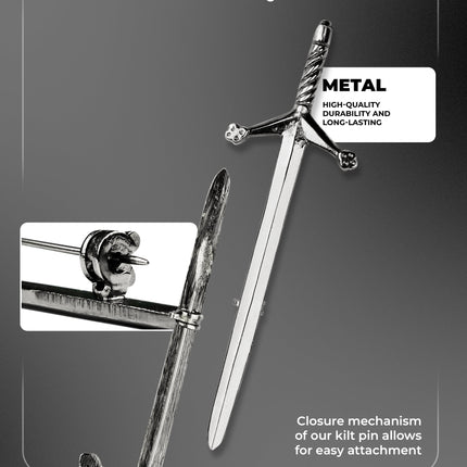 Scottish Kilt Pin for men | Pewter Chrome