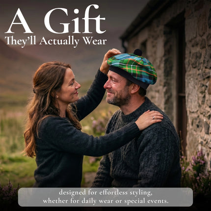 Tam O'Shanter Hat with Pompom | Ferguson Tartan
