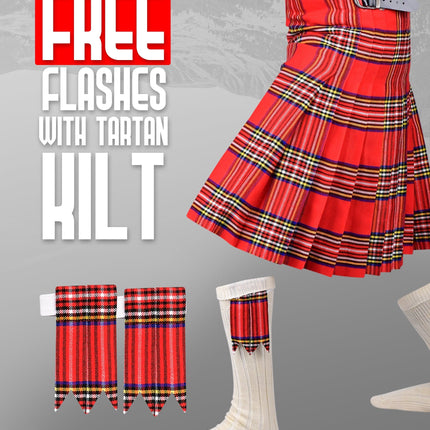 Acrylic Kilt | 16oz  Royal Stewart Tartan Kilt | Big & Tall