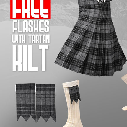 Acrylic Kilt | 16oz Gray Watch Tartan Kilt | Big & Tall