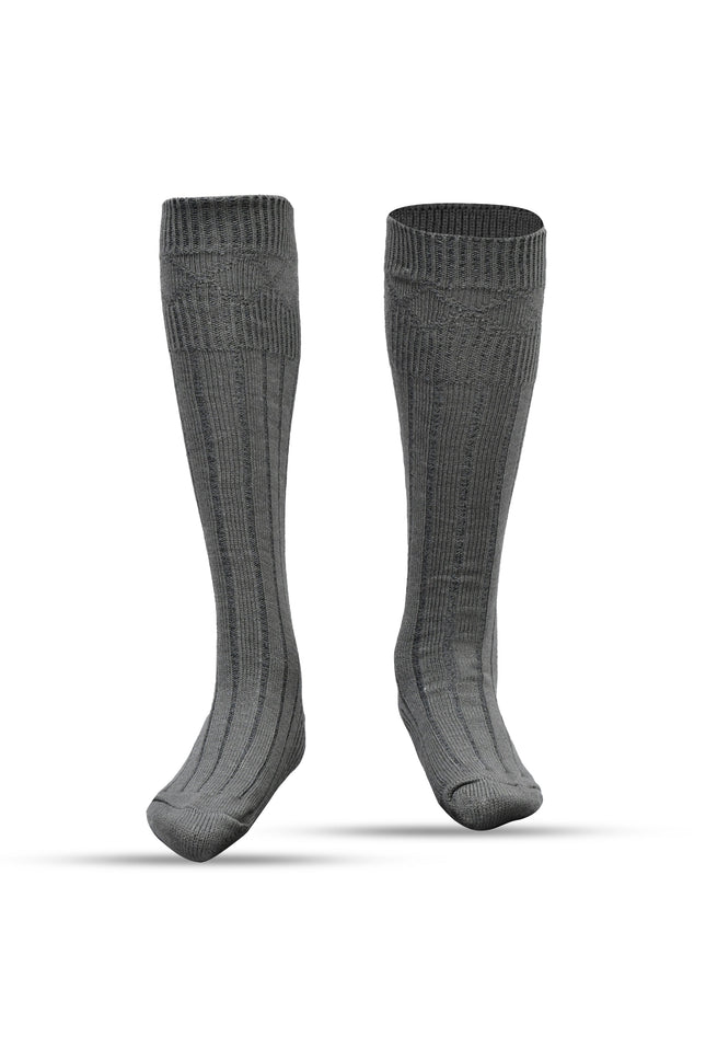 Comfortable Wool Blend Grey Kilt Hose | High-Quality Kilt Socks