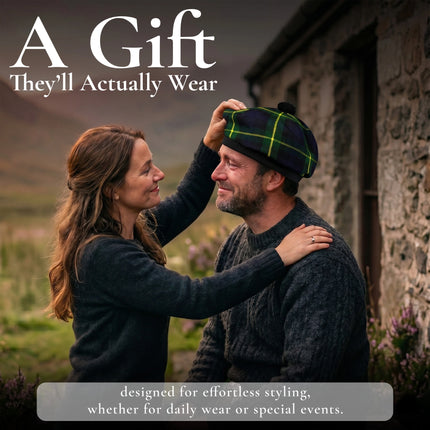 Tam O'Shanter Hat with Pompom | Gordon Tartan