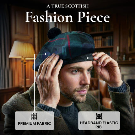 Tam O'Shanter Hat with Pompom | Gunn Modern Tartan