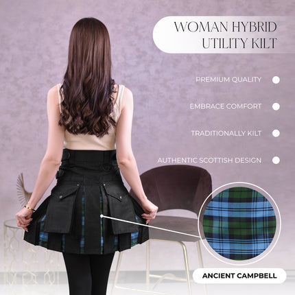 Women's Hybrid Utility Kilt | Ancient Campbell Tartan