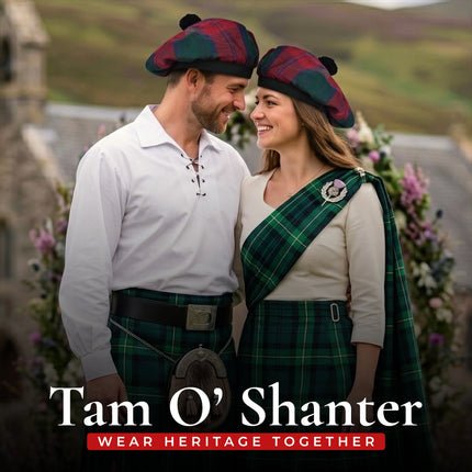 Tam O'Shanter Hat with Pompom | Lindsay Tartan