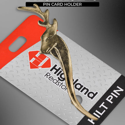 Scottish Kilt Pin for men | Stag Head Pewter Antique