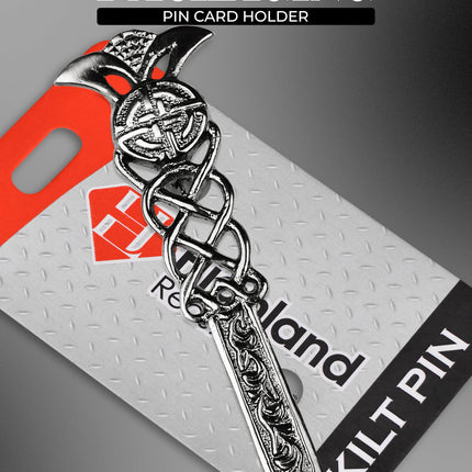 Scottish Kilt Pin for men | Gaelic Pewter Chrome