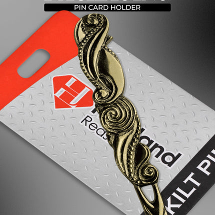 Scottish Kilt Pin for men | Swirl Pewter Antique