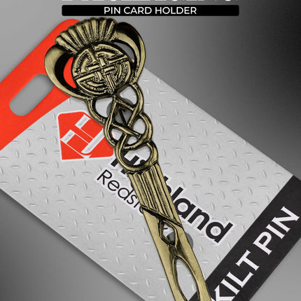 Scottish Kilt Pin for men | Celtic Thistle Pewter Antique