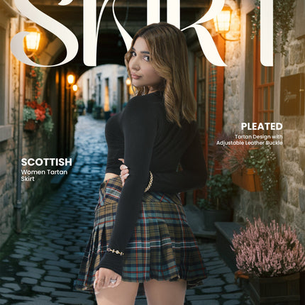 Women's Tartan Billie Skirt | Scottish Heritage Weathered