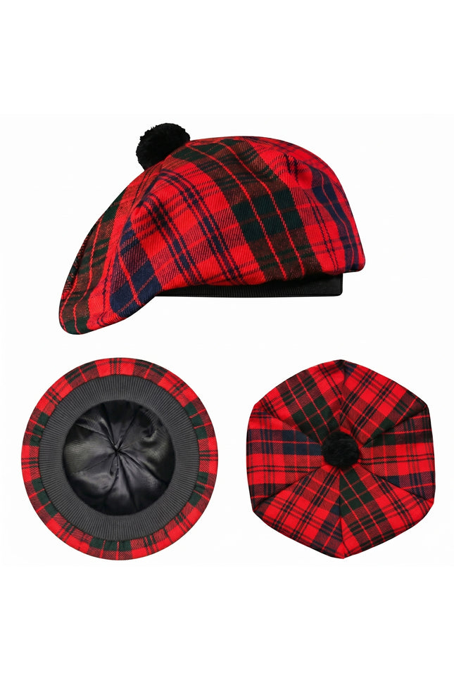 Tam O'Shanter Hat with Pompom | Red Ross Tartan