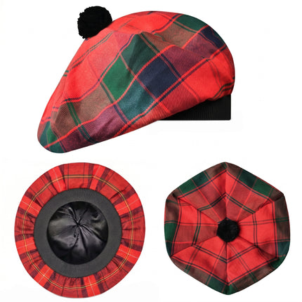 Tam O'Shanter Hat with Pompom | Robertson Red Tartan
