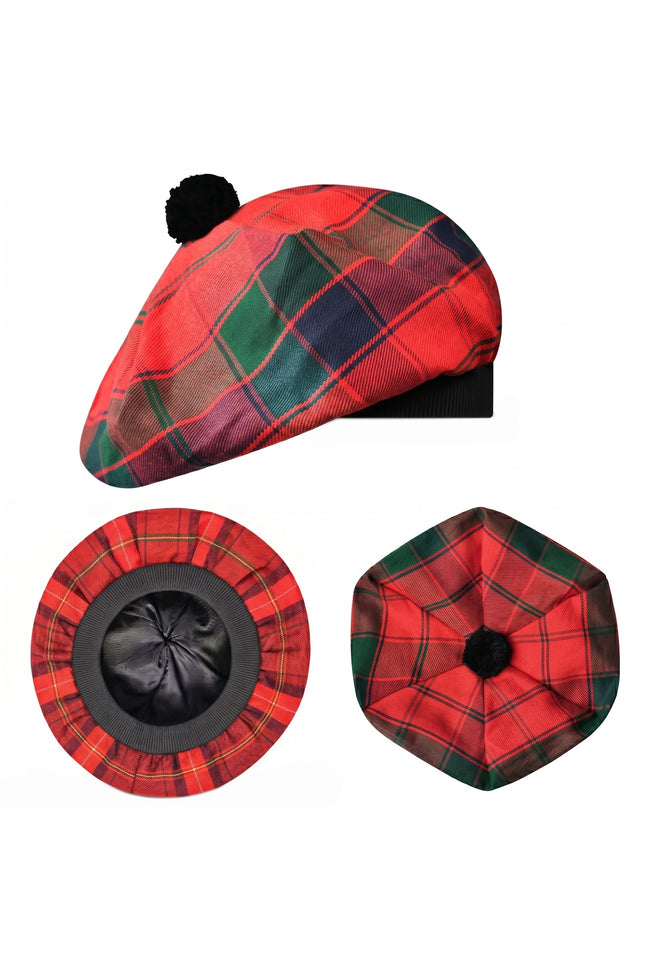 Tam O'Shanter Hat with Pompom | Robertson Red Tartan