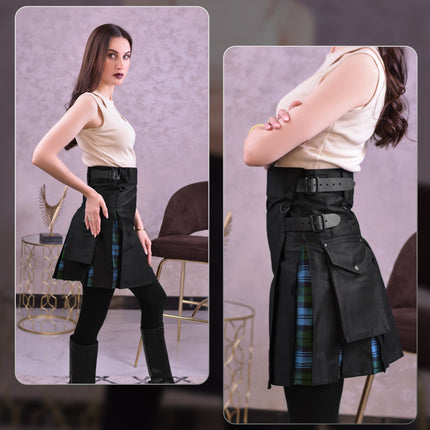 Women's Hybrid Utility Kilt | Ancient Campbell Tartan