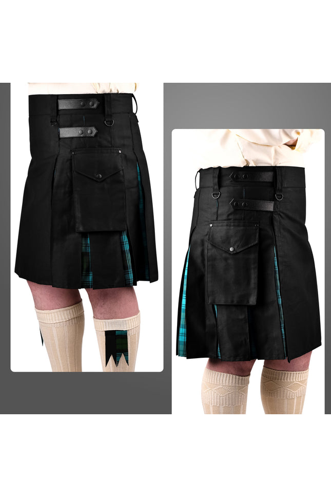 Ancient Campbell Hybrid Utility Kilt for Men  - Traditional Style with Modern Functionality | Big & Tall