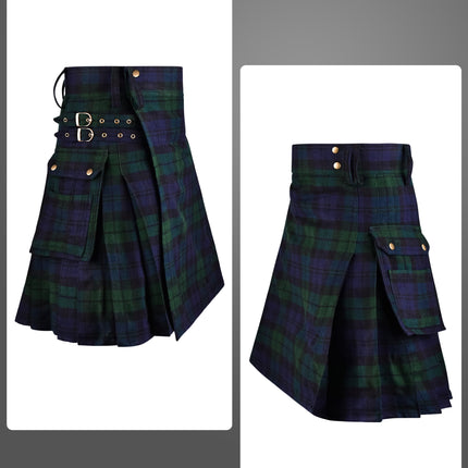 Valor Acrylic Utility Kilt | 16oz Black Watch Scottish Tartan KIlt | Big & Tall