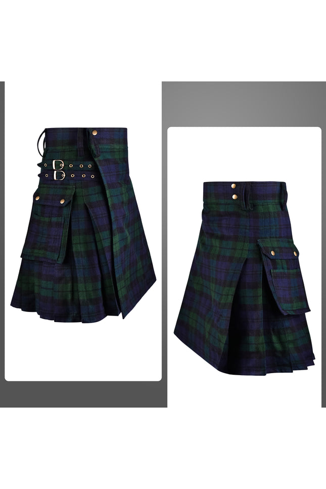 Valor Acrylic Utility Kilt | 16oz Black Watch Scottish Tartan KIlt