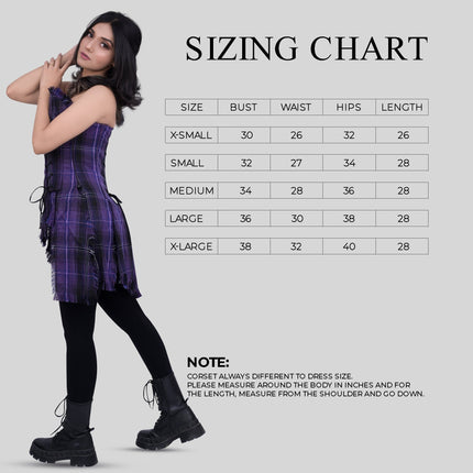 Bella Tartan Corset (Passion Of Scotland Purple)