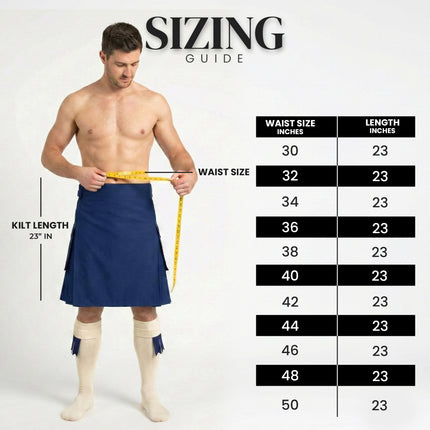 Phantom Modern Utility Kilt | Blue