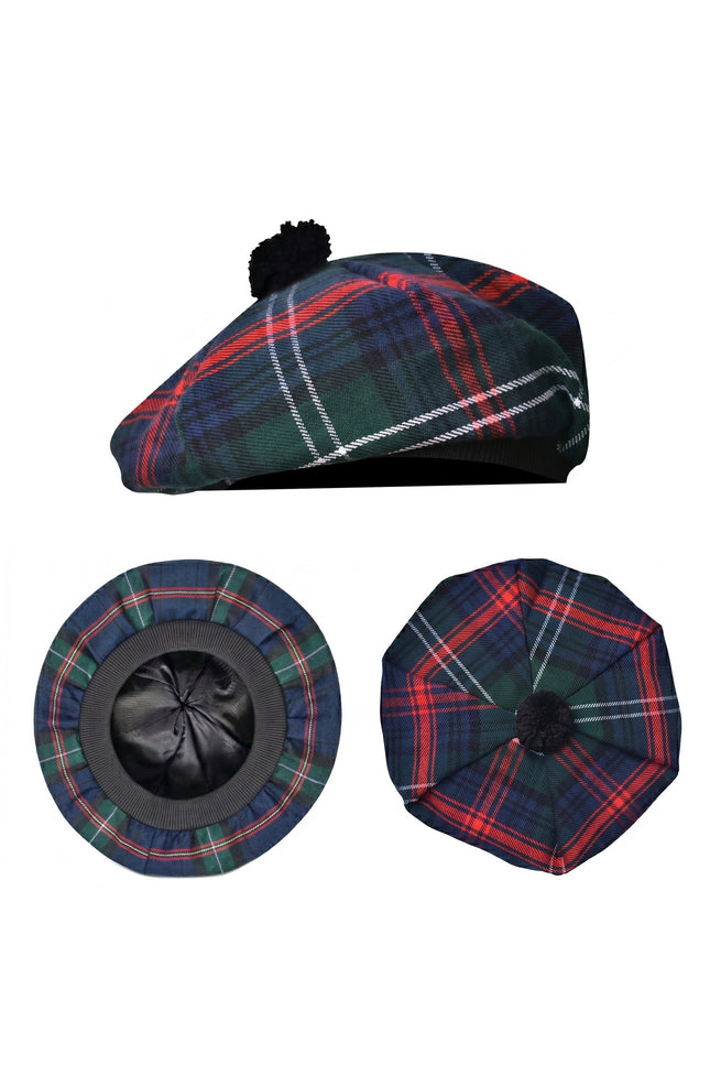 Tam O'Shanter Hat with Pompom | Sutherland Tartan