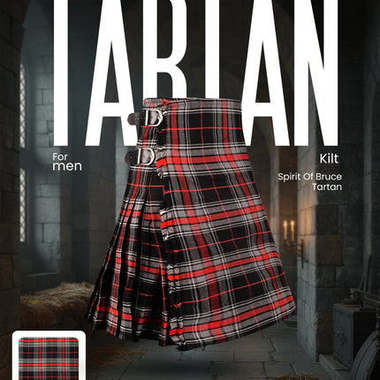 Acrylic Kilt | 16oz Spirit of Bruce Tartan Kilt | Big & Tall