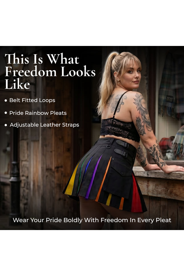 Women's Hybrid Utility Kilt | Rainbow Pride Kilt