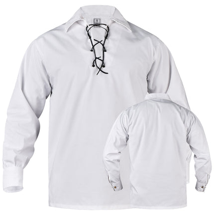 Highland White Kilt Shirt - Traditional Scottish Style