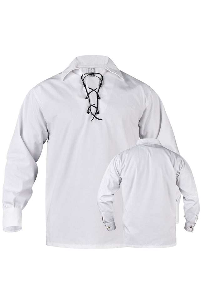 Highland White Kilt Shirt - Traditional Scottish Style