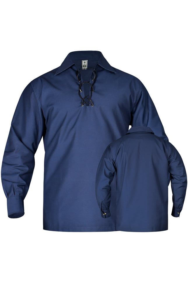 Highland Blue Kilt Shirt - Traditional Scottish Style
